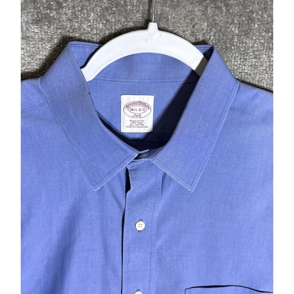Vintage Brooks Brothers 346 Regular Fit Button Up Dress Shirt Mens Size 16.5-2/3 - Picture 5 of 8